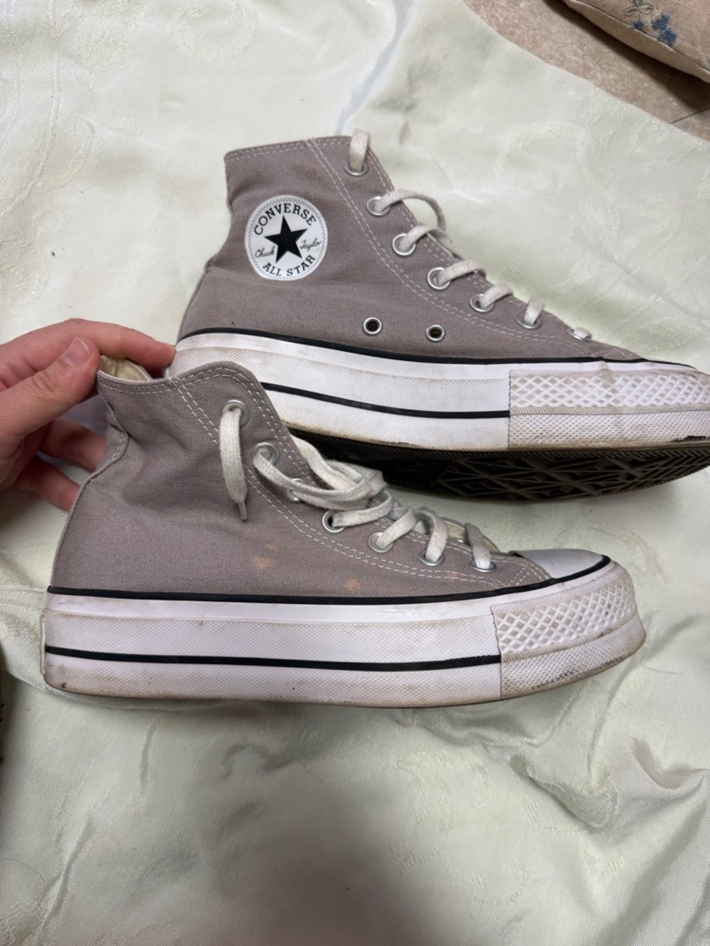 Bundle of 2 Converse platform sole High-Top Sneakers in Pink and grey - Picture 5 of 7